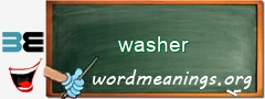 WordMeaning blackboard for washer